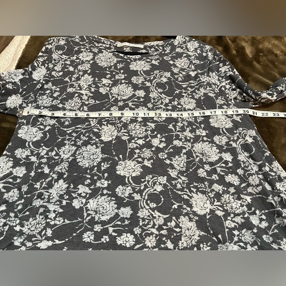 Peruvian Connection Black and White Floral Blouse size XL - Picture 5 of 6